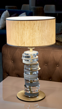 AMBRA - Fiberglass and brass table lamp by Paolo Castelli - view 3